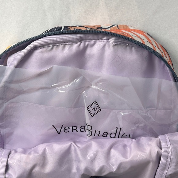 Vera Bradley Lighten Up Essential Compact Backpack Palm Floral NWT 12.5" x 12.5" - Picture 4 of 8